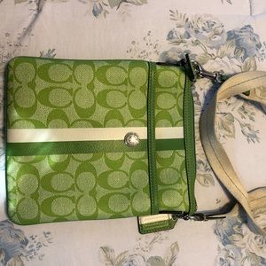 Green Coach Crossbody Bag